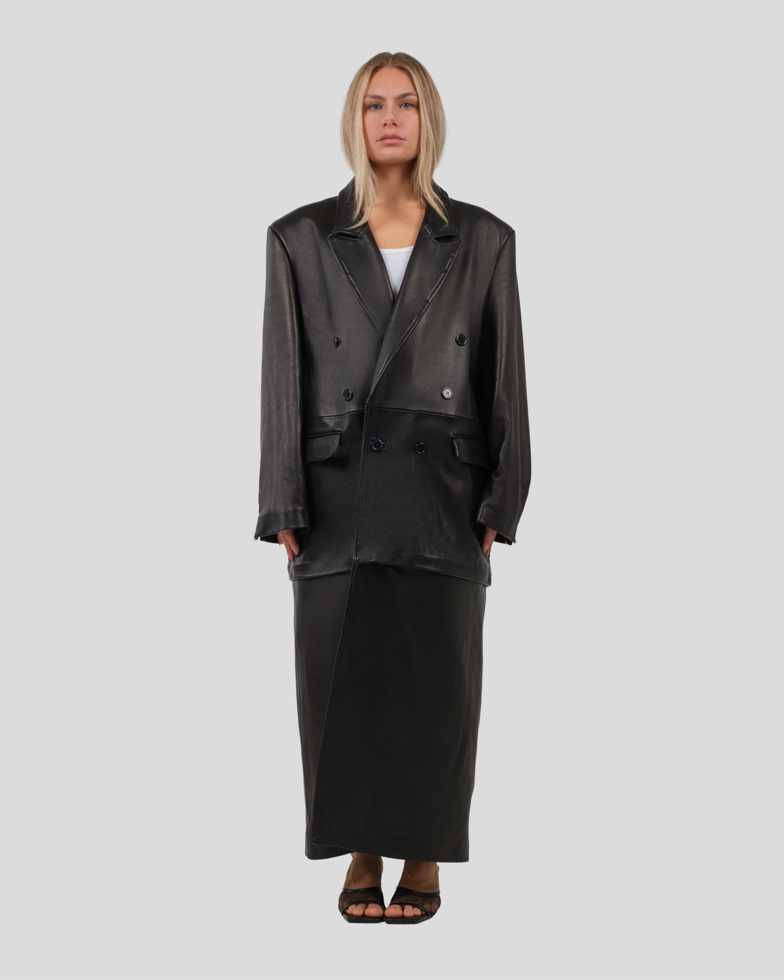 COMING SOON - Firenze Zip-Off Leather Coat