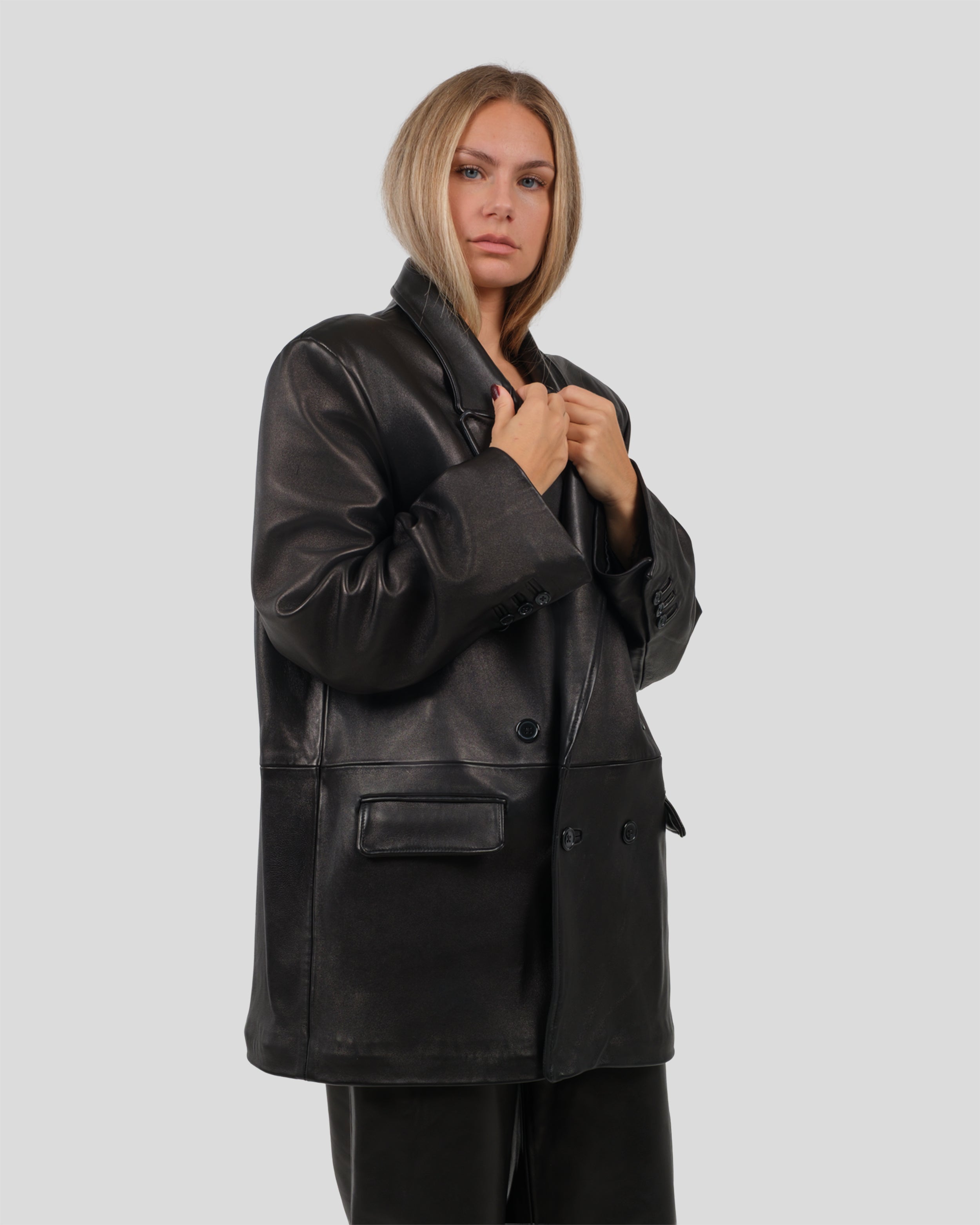 COMING SOON - Firenze Zip-Off Leather Coat